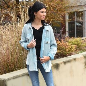 Le Lis collection waffle shacket